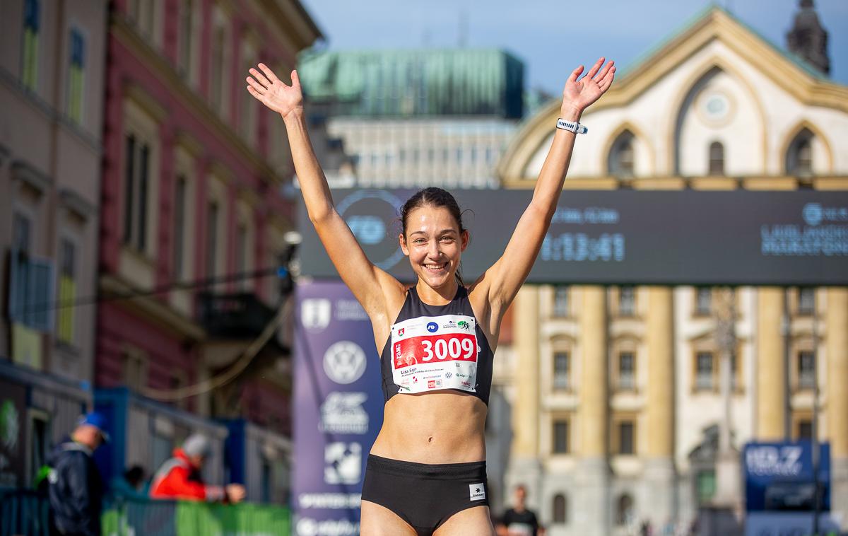 Liza Šajn, 28. Ljubljanski maraton | Liza Šajn je državni rekord do 23 let dosegla prejšnji mesec na ljubljanskem maratonu, ko je zmagala z 1:12:17. | Foto Peter Kastelic/AZS