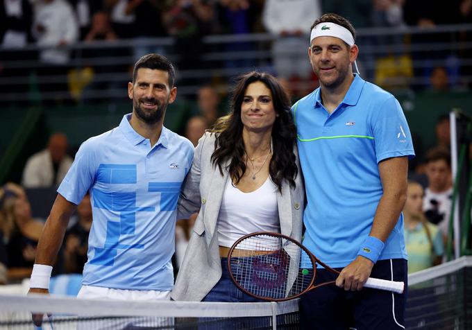 Đoković in Del Potro v družbi Gabriele Sabatini. | Foto: Reuters