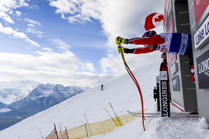 Erik Guay | Takole je Erik Guay v sredo nastopil na prvem uradnem treningu smuka v Lake Louisu, le dan pozneje pa sporočil, da končuje kariero. | Foto Reuters