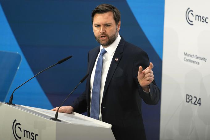 Ameriški podpredsednik J. D. Vance je na nedavni Münchenski konferenci šokiral Evropo s svojim nagovorom. | Foto: 