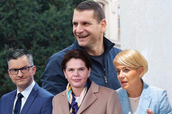 Zoran Stevanović, Marjan Šarec, Alenka Bratušek, Aleksandra Pivec | V parlament bi se uvrstilo sedem strank, od zadnje raziskave bi parlamentarni prag spet prestopila stranka Resnic.ca Zorana Stevanovića.  | Foto Bojan Puhek/STA