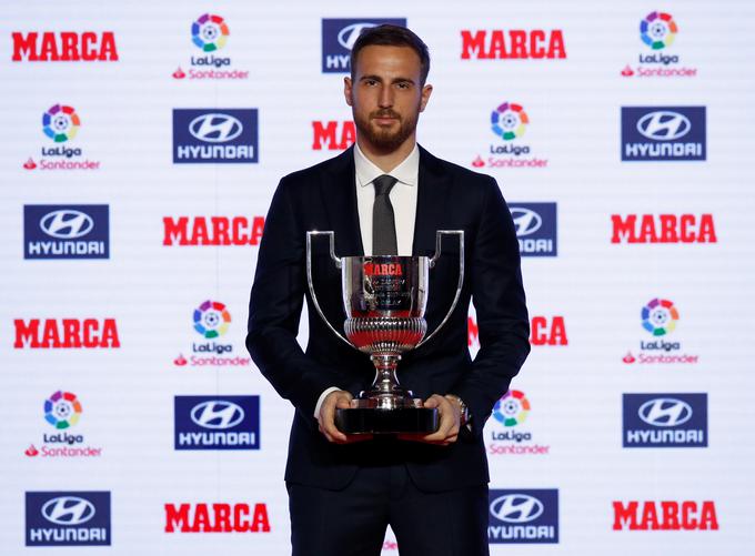 Jan Oblak je s petimi priznanji zamora eden izmed treh rekorderjev la lige. | Foto: Reuters