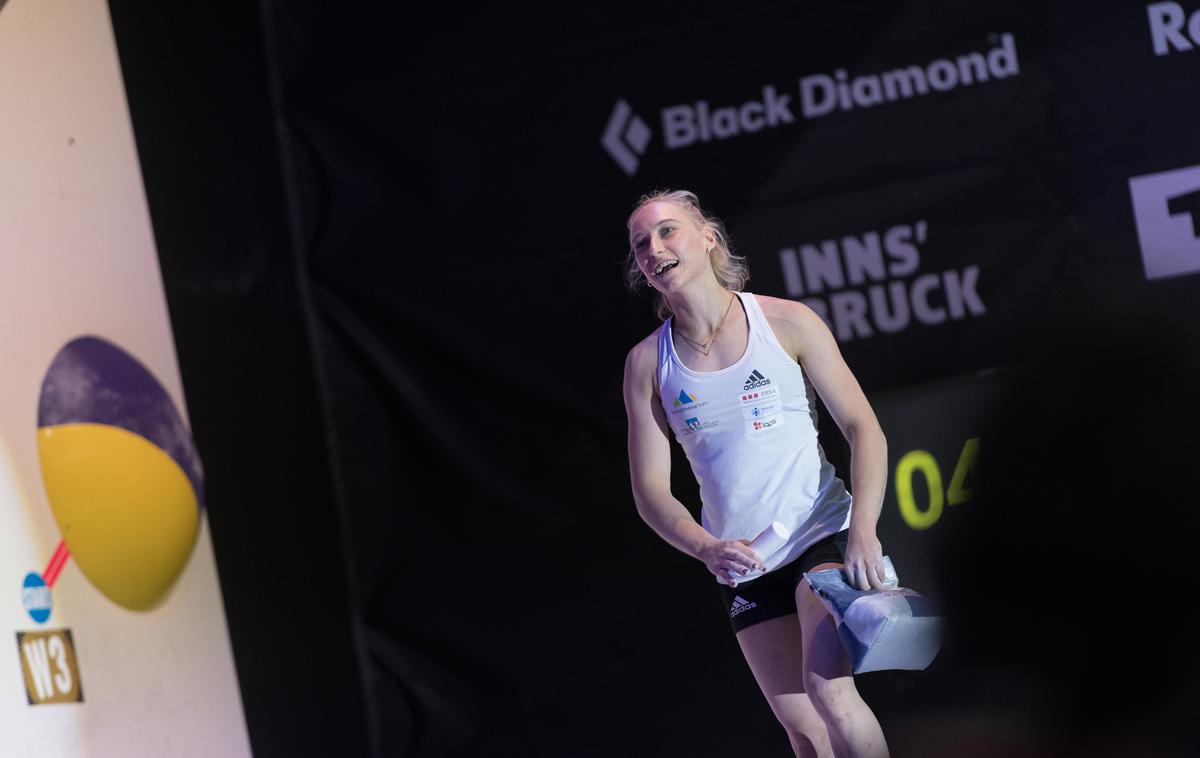 Janja Garnbret finale Innsbruck 2021 | Izjemna Janja Garnbret je z zmago na balvanski tekmi vknjižila svojo 29. zmago v svetovnem pokalu.  | Foto KVOE/Aufschnaiter