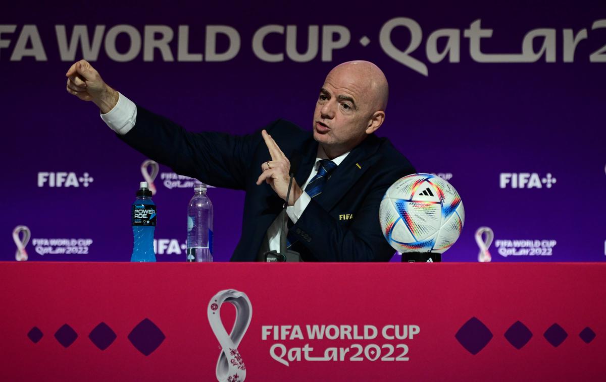 Gianni Infantino | Predsednik Fife Gianni Infantino je dan pred začetkom svetovnega nogometnega prvenstva presenetil z bizarnim govorom.  | Foto Guliverimage