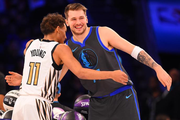 Luka Dončić Trae Young | Trae Young je bil s 47 točkami razpoložen, a je še vedno pri vsega šestih zmagah. | Foto Reuters