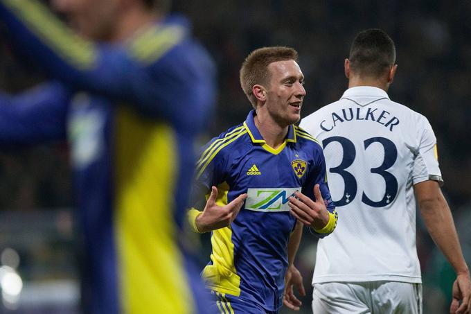 Robert Berić je leta 2012 popeljal Maribor v Ljudskem vrtu v vodstvo proti Tottenhamu. | Foto: Guliverimage/Vladimir Fedorenko