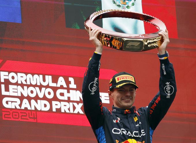 Max Verstappen je prvič dobil VN Kitajske, kar je njegova zmaga na 30. različnem prizorišču. | Foto: Reuters