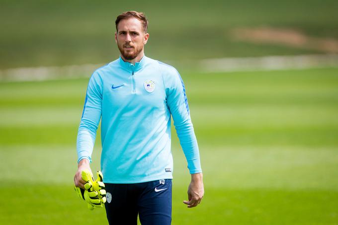 Jan Oblak je imel na Slovaškem v petek ogromno dela. Seveda zvezdnik Slovenije pričakuje, da bo proti Litvi drugače. | Foto: Žiga Zupan/Sportida