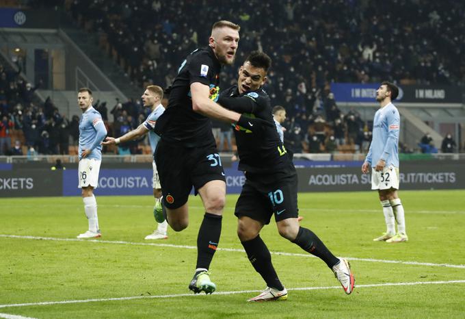 Zadetek za zmago Interja je na San Siru prispeval Milan Škriniar. | Foto: Reuters