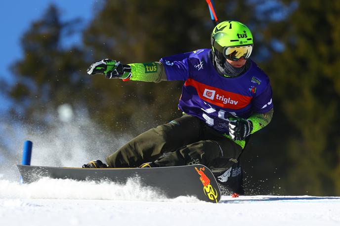 Tim Mastnak | Tim Mastnak, svetovni podprvak v paralelnem veleslalomu, bo danes edini slovenski finalist na Rogli. | Foto Guliverimage/Getty Images