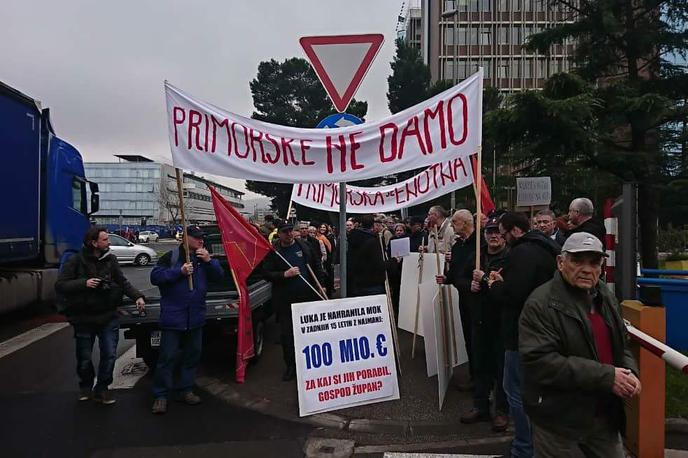 protest Luka Koper | Foto Andrej Peroša