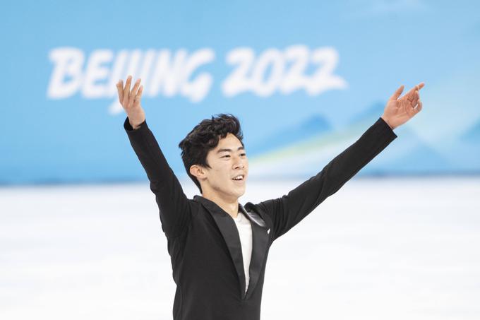 Američan Nathan Chen, trikratni svetovni prvak, je z rekordno oceno 113,97 in vodstvom po prvem delu tekme upravičil vlogo favorita. | Foto: Guliverimage/Vladimir Fedorenko