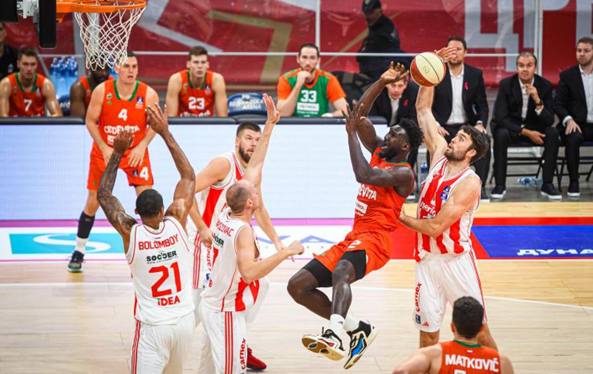 Crvena zvezda : Cedevita Olimpija, liga ABA | Cedevita Olimpija je na gostovanju pri Crveni zvezdi izgubila za 43 točk. | Foto ABA League j.t.d./Dragana Stjepanovic