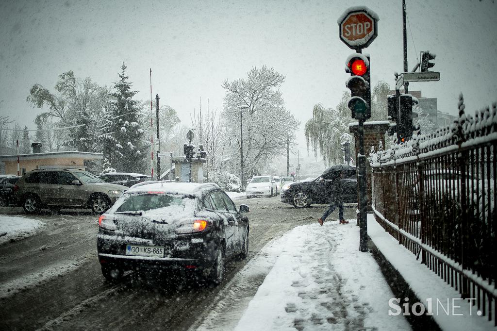 Sneg sneženje Ljubljana