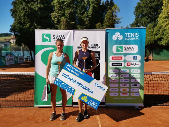 Manca Pislak je v ženskem finalu porazila Tino Cvetkovič. | Foto: Teniška zveza Slovenije