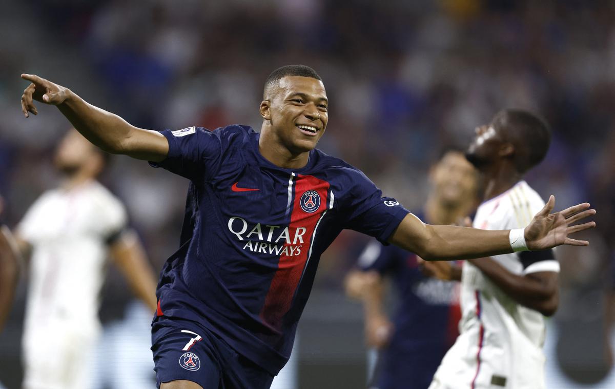 Kylian Mbappe | Kylian Mbappe je zatresel mrežo Lyona zgolj po nekaj minutah. | Foto Reuters