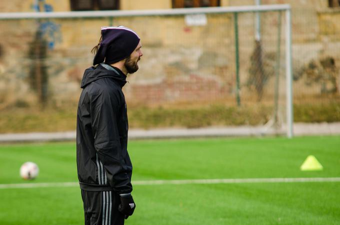 Takole je treniral izkušeni branilec Marko Šuler. | Foto: Matjaž Vertuš