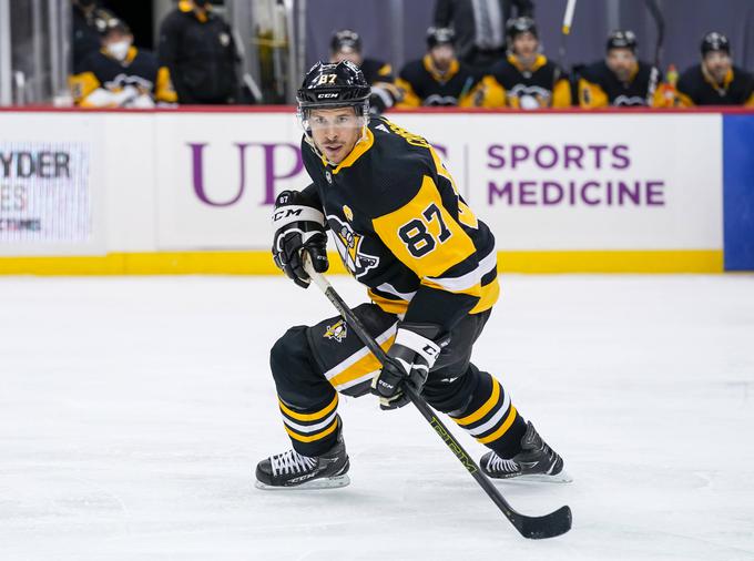 Zvezdnik Pittsburgha Sidney Crosby je na tekmi proti New Jerseyu zabil že 20. gol v tej sezoni. | Foto: Guliverimage/Vladimir Fedorenko