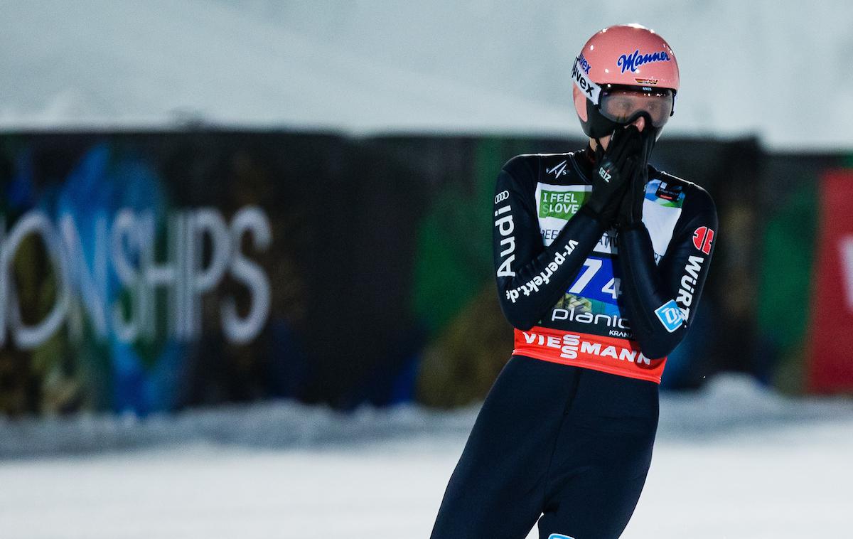 Planica ekipna tekma svetovnega prvenstva Karl Geiger | Karl Geiger je bil pozitiven na testu na novi koronavirus. | Foto Vid Ponikvar