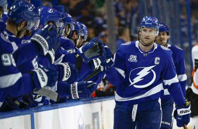 "Ko igraš svojo in pravo igro, si za to nagrajen. Za to smo zaslužni prav vsi," je bil zadovoljen kapetan Tampe Steven Stamkos. | Foto: Reuters