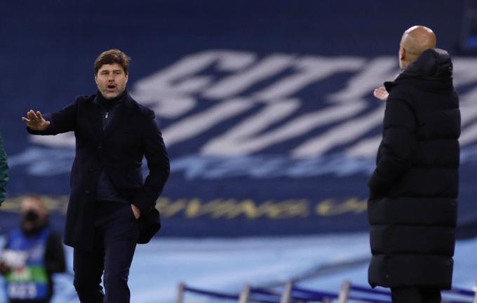 V polfinalu je Guardiola s Cityjem izločil PSG, ki ga vodi njegov dober znanec Mauricio Pochettino. Argentinca je premagal že 12. v karieri. | Foto: Reuters