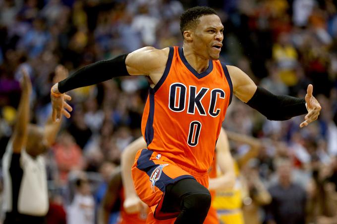 Russell Westbrook je dosegel 38 točk, kar je njegov strelski rekord sezone. | Foto: Getty Images