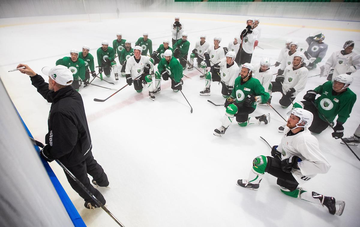 HK SŽ Olimpija trening | HK SŽ Olimpija ostaja del Alpske lige, za katero je tudi zgradila ekipo. | Foto Grega Valančič/Sportida