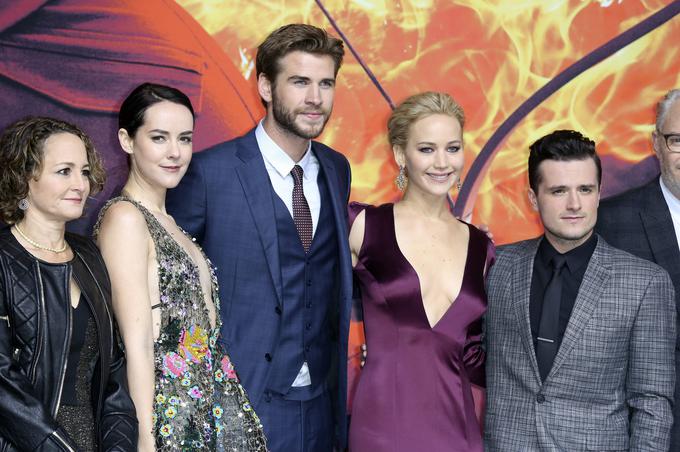 Zasedba filma Igre lakote: Upor, 2. del: Jena Malone, Liam Hemsworth, Jennifer Lawrence in Josh Hutcherson. | Foto: Guliverimage/Vladimir Fedorenko