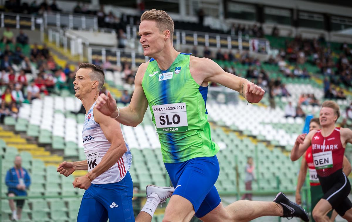 Luka Janežič | Luka Janežič je na atletskem mitingu v Nancyju v Franciji v teku na 400 m zasedel drugo mesto in s časom 45,96 prvič v sezoni tekel pod 46 sekundami.  | Foto Peter Kastelic/AZS