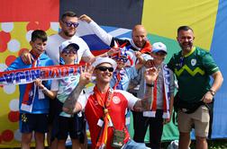 V Stuttgartu slovenske pesmi, navijači na stadionu že tri ure prej #video