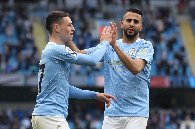 Phil Foden in Riyad Mahrez blestita v aktualni sezoni lige prvakov. | Foto: Guliverimage/Vladimir Fedorenko