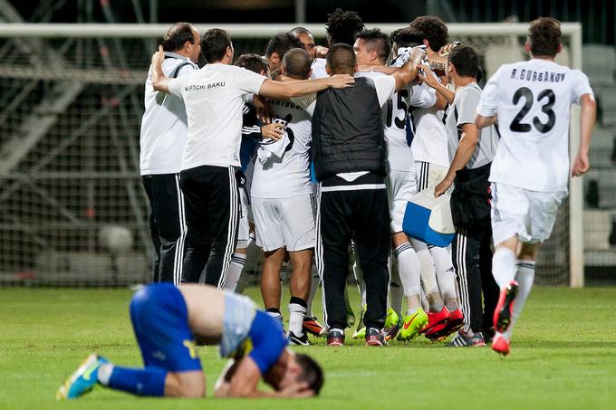 Zadnji klub, ki je v Sloveniji gostoval iz Bakuja, je bil Neftči. Tako je leta 2014 izločil Koprčane in se na Bonifiki veselil napredovanja. | Foto: Urban Urbanc/Sportida