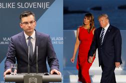 Šarec prvič iz oči v oči z Donaldom in Melanio Trump