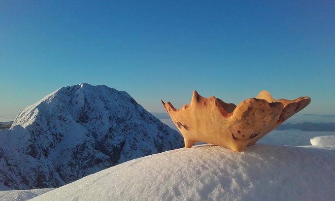 Klop je želel postaviti tik pod vrh Grintovca, a je postavljanje klopi dovoljeno samo do višine gozdne meje.  | Foto: Osebni arhiv