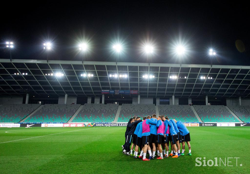 Slovenska nogometna reprezentanca trening Stožice