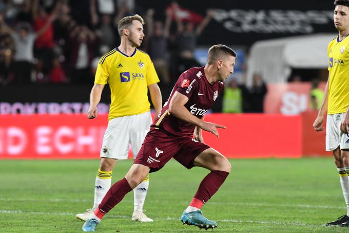 Cluj je končal evropsko sezono Maribora po izjemnem zadetku Hrvata Lovra Cveka s škarjicami v zadnji minuti. | Foto: Guliverimage/Vladimir Fedorenko