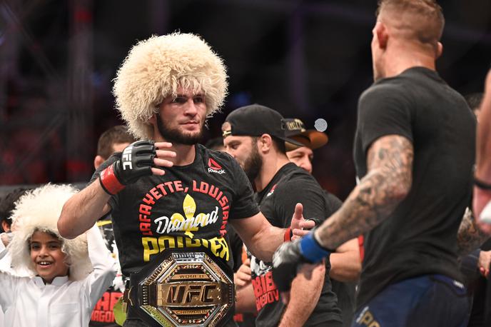 Habib Nurmagomedov | Habib Nurmagomedov se je neporažen odločil, da konča kariero. Prvič se je boril brez očeta, ki mu je umrl pred meseci zaradi novega koronavirusa. | Foto Reuters