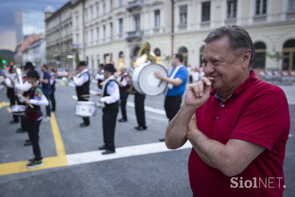 Otvoritev Gosposvetske ceste v Ljubljani.