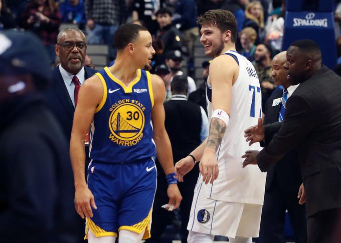 Zvezdniki, kot je Steph Curry, je že pohvalil igre Luke Dončića. | Foto: Reuters