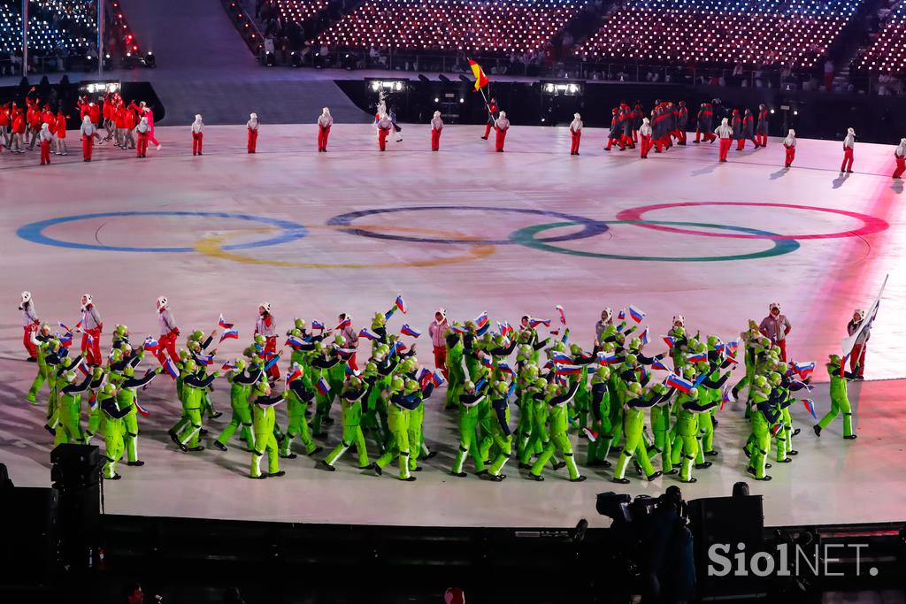 Otvoritvena slovesnost Pjongčang Slovenija Vesna Fabjan Mimohod