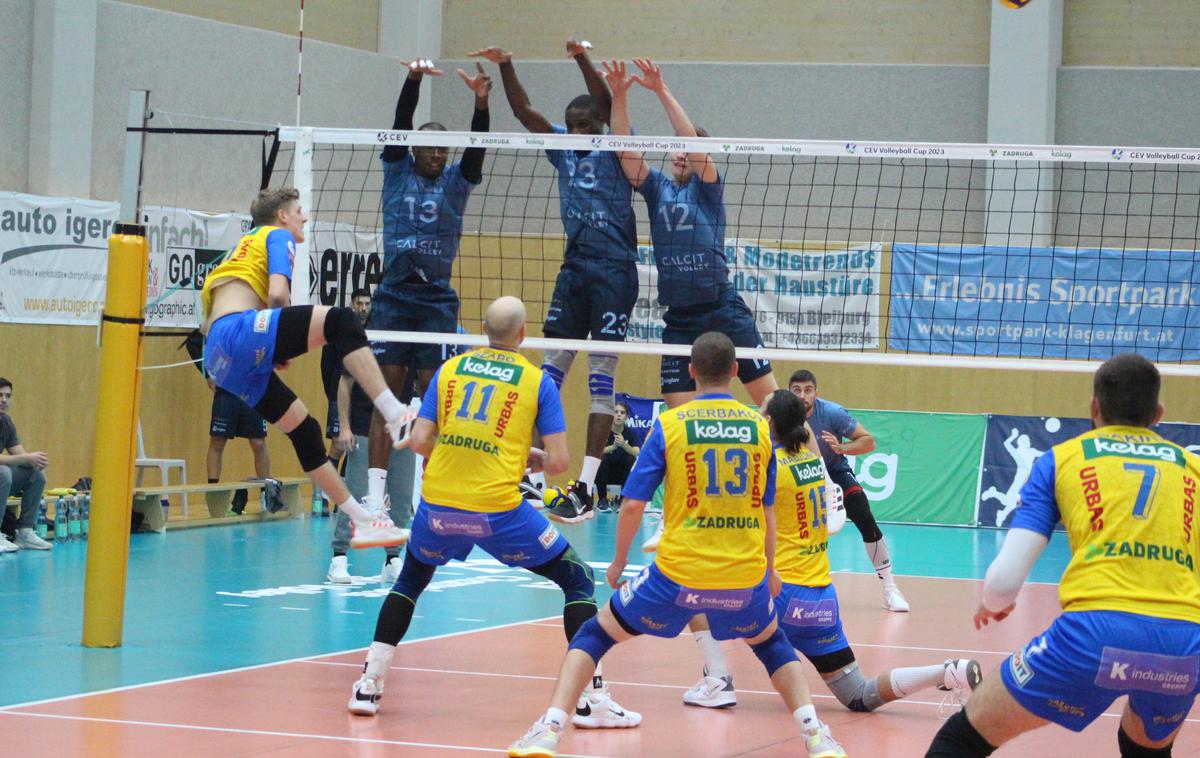 Zadruga Dob : Calcit Volley | Varovanci Matije Pleška so evropsko pot začeli z zmago v Pliberku. | Foto CEV