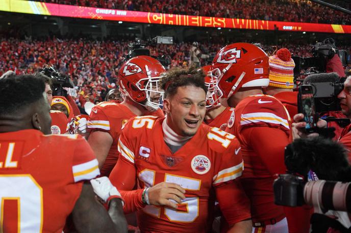 Chiefs Mahomes | Patrick Mahomes je še vedno na poti proti tretjemu zaporednemu nastopu na Super Bowlu. | Foto Reuters