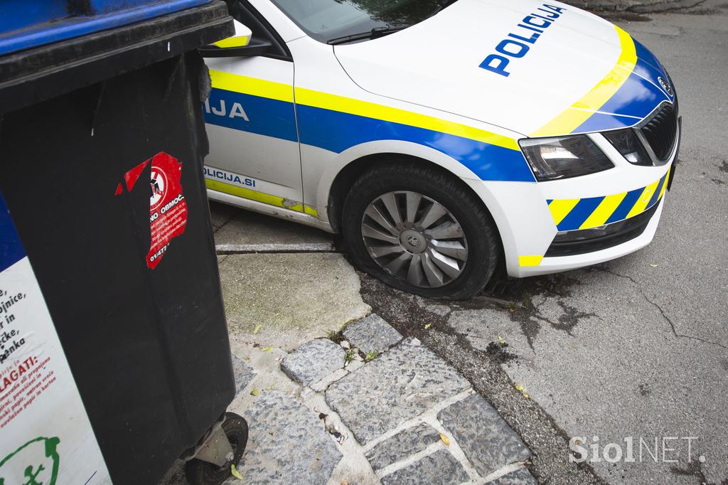 Rop bencinskega servisa v Ljubljani in prijetje storilca.