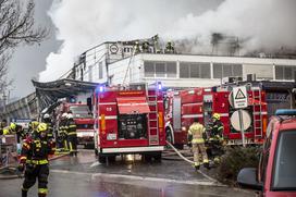 Požar Ljubljana Vižmarje.