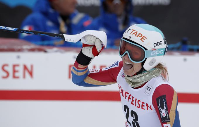 Julia Mancuso je nastopila na tekmi za svetovni pokal po dolgotrajni odsotnosti. Manjkala je kar dve leti in pol. | Foto: Reuters