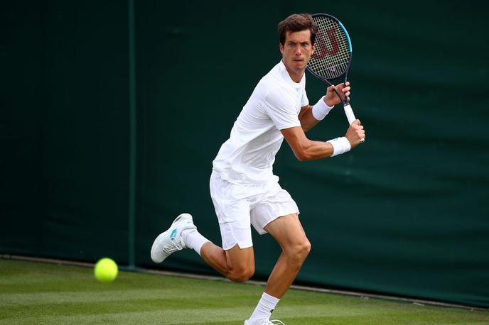 Aljaž Bedene | Aljaž Bedene je wimbledonske nastope končal že na prvi stopnički. | Foto Gulliver/Getty Images