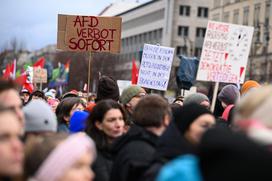 Protest proti skrajni desnici, Berlin, Nemčija