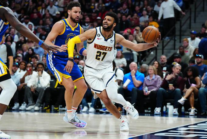 Jamal Murray je bil uspešnejši od Klaya Thompsona. | Foto: Reuters