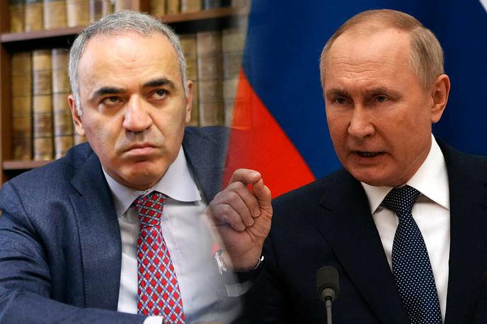 Gari Kasparov, Vladimir Putin | Gari Kasparov je po koncu šahovske kariere postal aktiven borec za človekove pravice in velik nasprotnik politike Vladimirja Putina. | Foto Guliverimage/AP