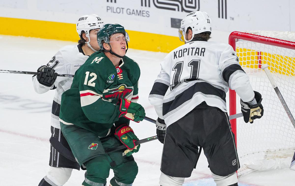 Los Angeles Kings, Anže Kopitar | Anže Kopitar in druščina so se pri Minnesota Wild znašli v zaostanku, nato pa v drugem delu tekme petkrat zadeli in vknjižili zanesljivo zmago. | Foto Reuters